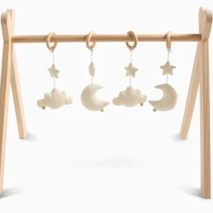 Arche d'éveil en bois avec 4 jouets