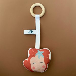 Anneau de dentition Sirène rousse personnalisable