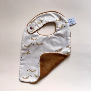 Bavoir en coton bio Ecureuils & noisettes